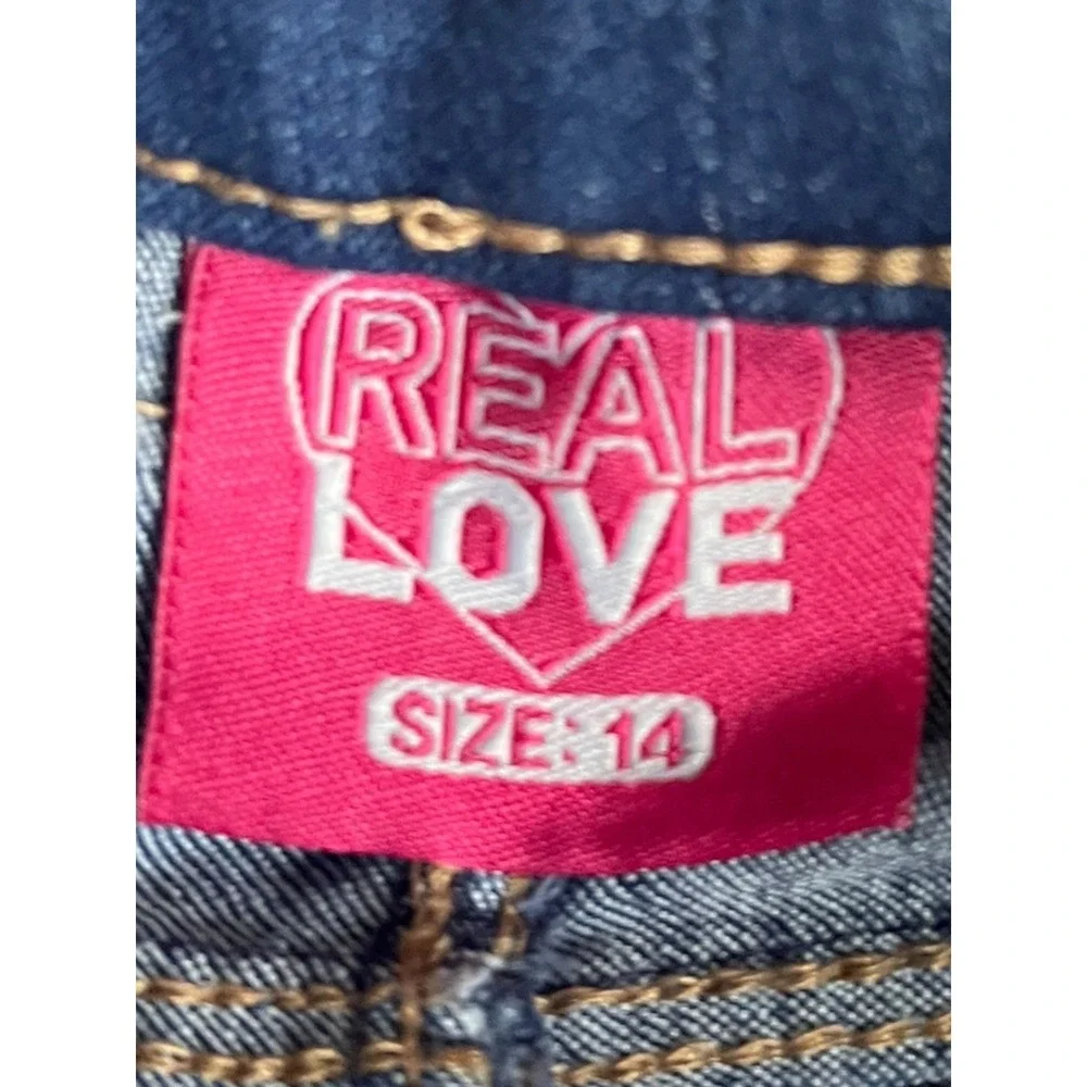 Real Love Jeans Girls Size 14 Blue Denim Skinny Stretch Pull On Mid‎ Rise Casual